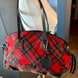 Dooney & Bourke flannel plaid tote